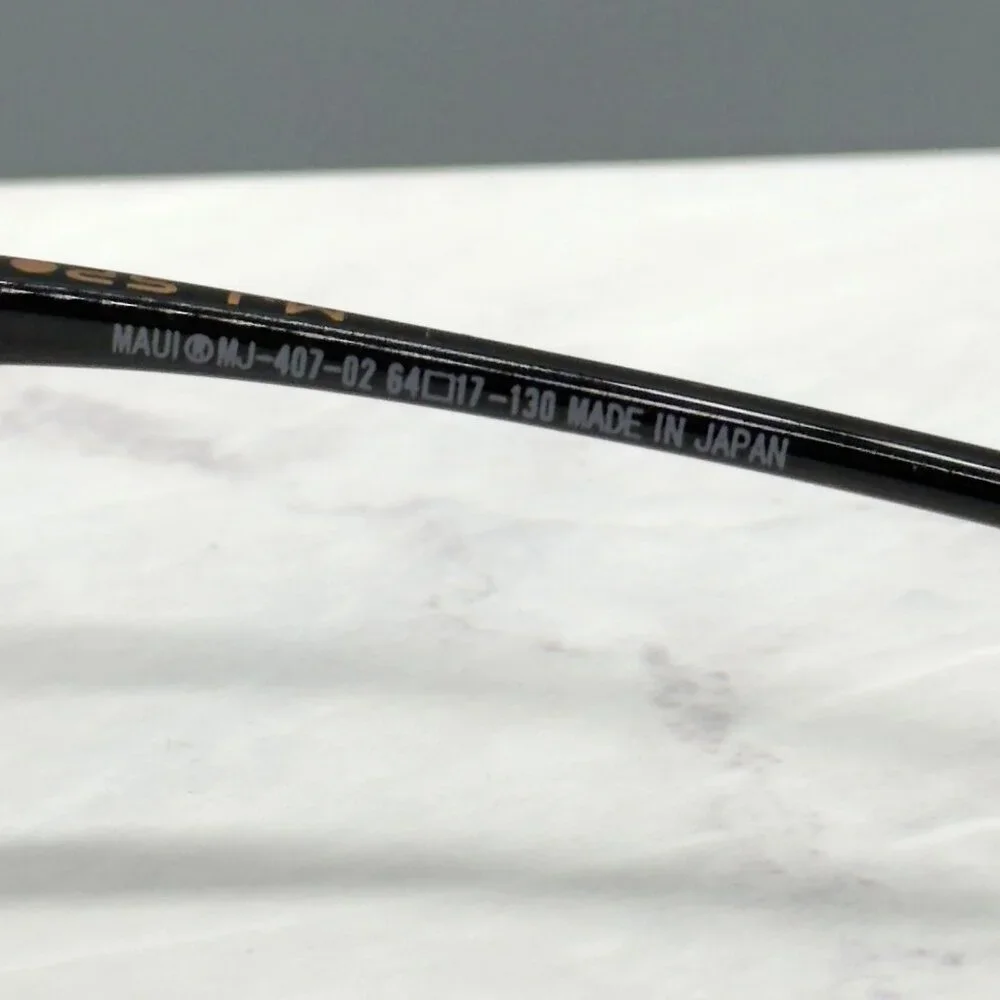 Maui Jim 407-02 Ho'okipa Sunglasses Gloss Black Frame Grey Polarized Lens
